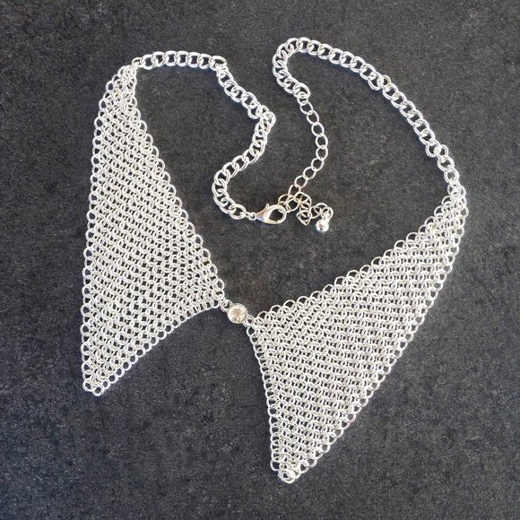 Unknown Jewelry - Chain Mail Faux Collar Necklace